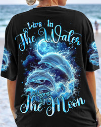 LIVE IN THE WATER LOVE BY THE MOON ALL OVER PRINT - TYQY1604242