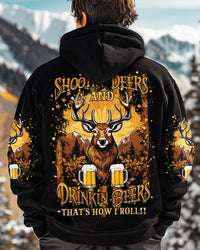 SHOOTING DEERS AND DRINKING BEERS ALL OVER PRINT - TLNZ2812243