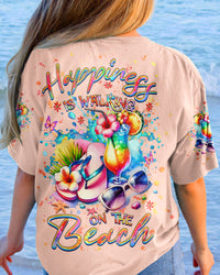 HAPPINESS IS WALKING ON THE BEACH ALL OVER PRINT - YHHG2106241