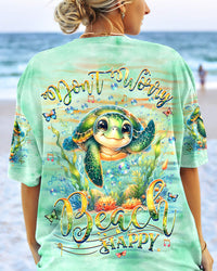 DON'T WORRY BEACH HAPPY TURTLE ALL OVER PRINT - YHHG2008243