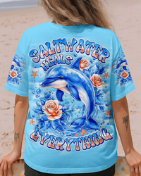 SALTWATER HEALS EVERYTHING DOLPHIN ALL OVER PRINT - TLNO1408251