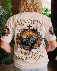 ALWAYS TAKE THE SCENIC ROUTE ALL OVER PRINT - TLNZ1505233
