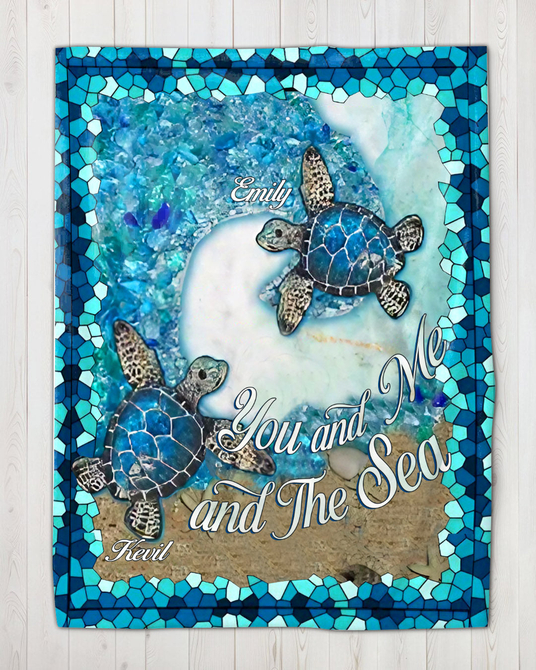 PERSONALIZED YOU AND ME AND THE SEA FLEECE BLANKET - YHHN2401251