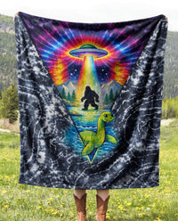 UFO BIGFOOT LOCKNESS FLEECE BLANKET - KMTM2001261