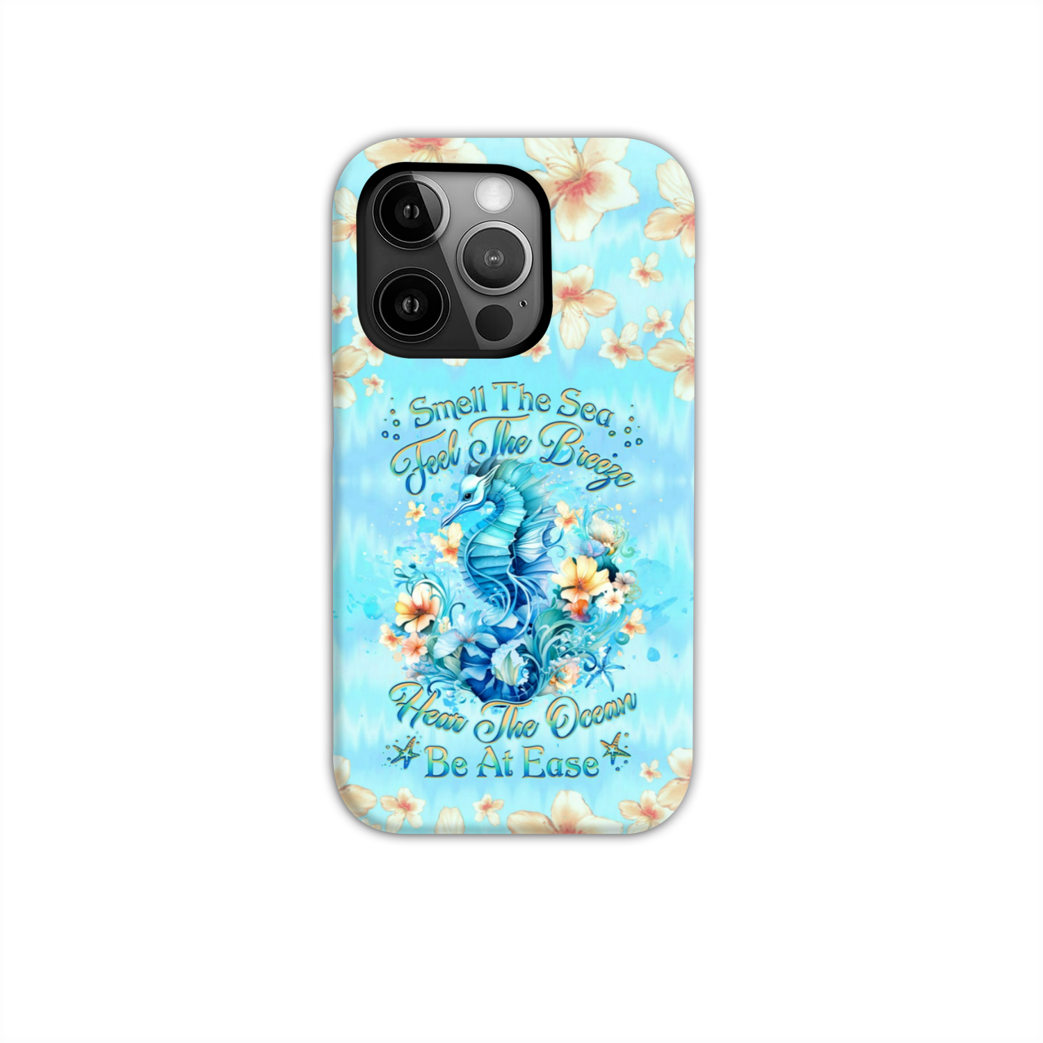 SMELL THE SEA FEEL THE BREEZE SEAHORSE PHONE CASE - YHHG2407234