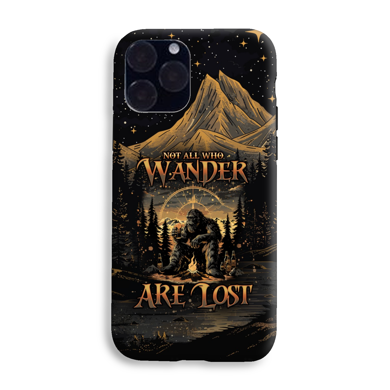 NOT ALL WHO WANDER ARE LOST BIGFOOT COMPASS PHONE CASE - TLNO2410243