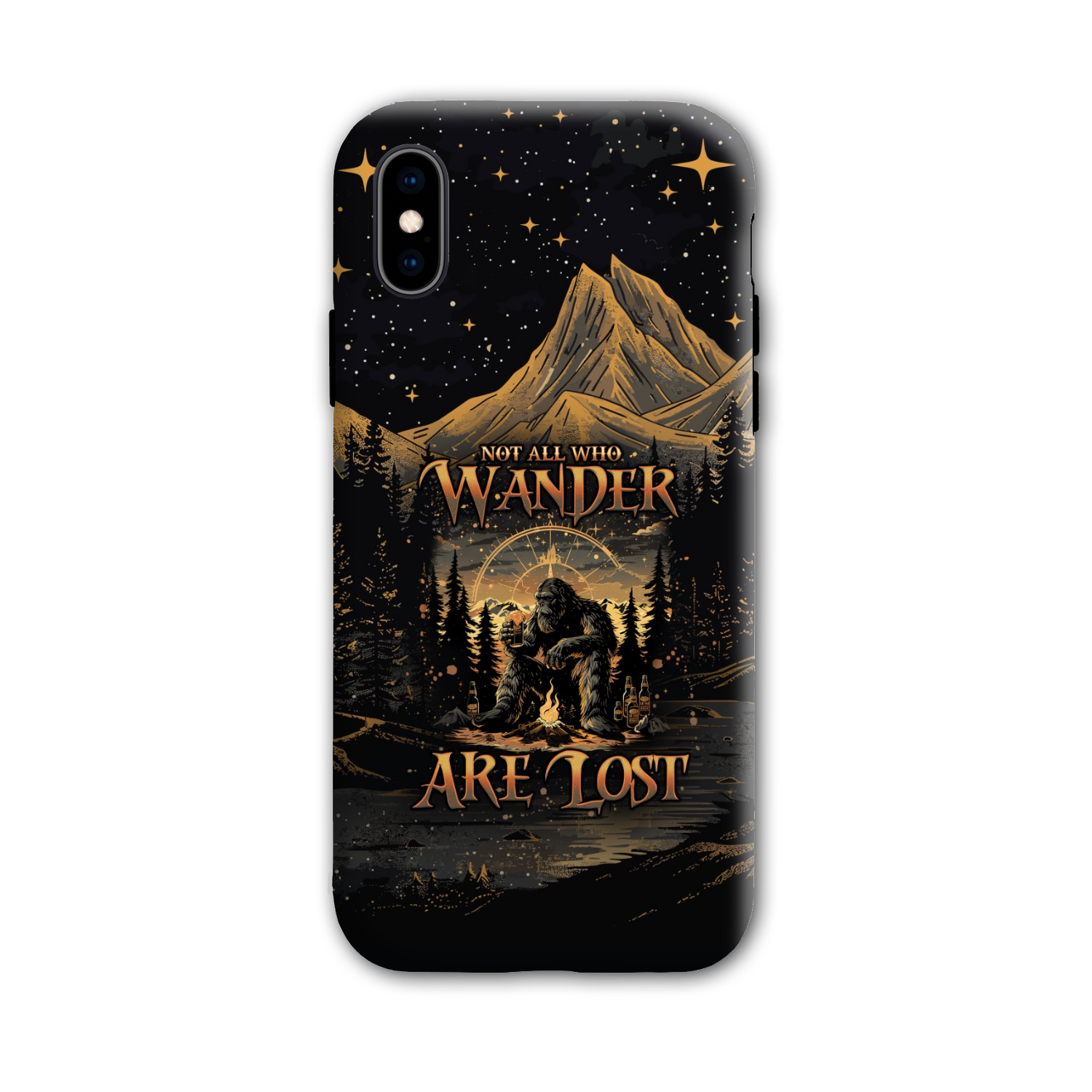 NOT ALL WHO WANDER ARE LOST BIGFOOT COMPASS PHONE CASE - TLNO2410243