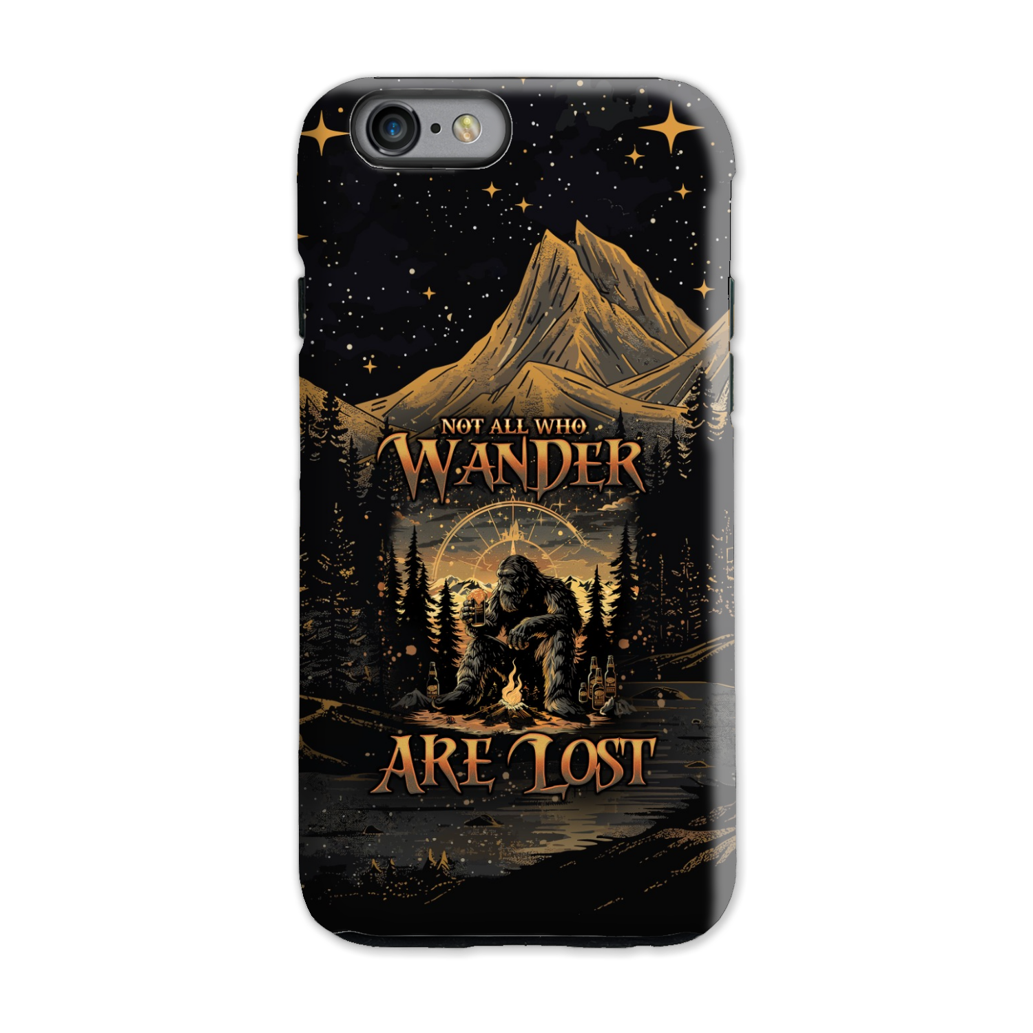 NOT ALL WHO WANDER ARE LOST BIGFOOT COMPASS PHONE CASE - TLNO2410243