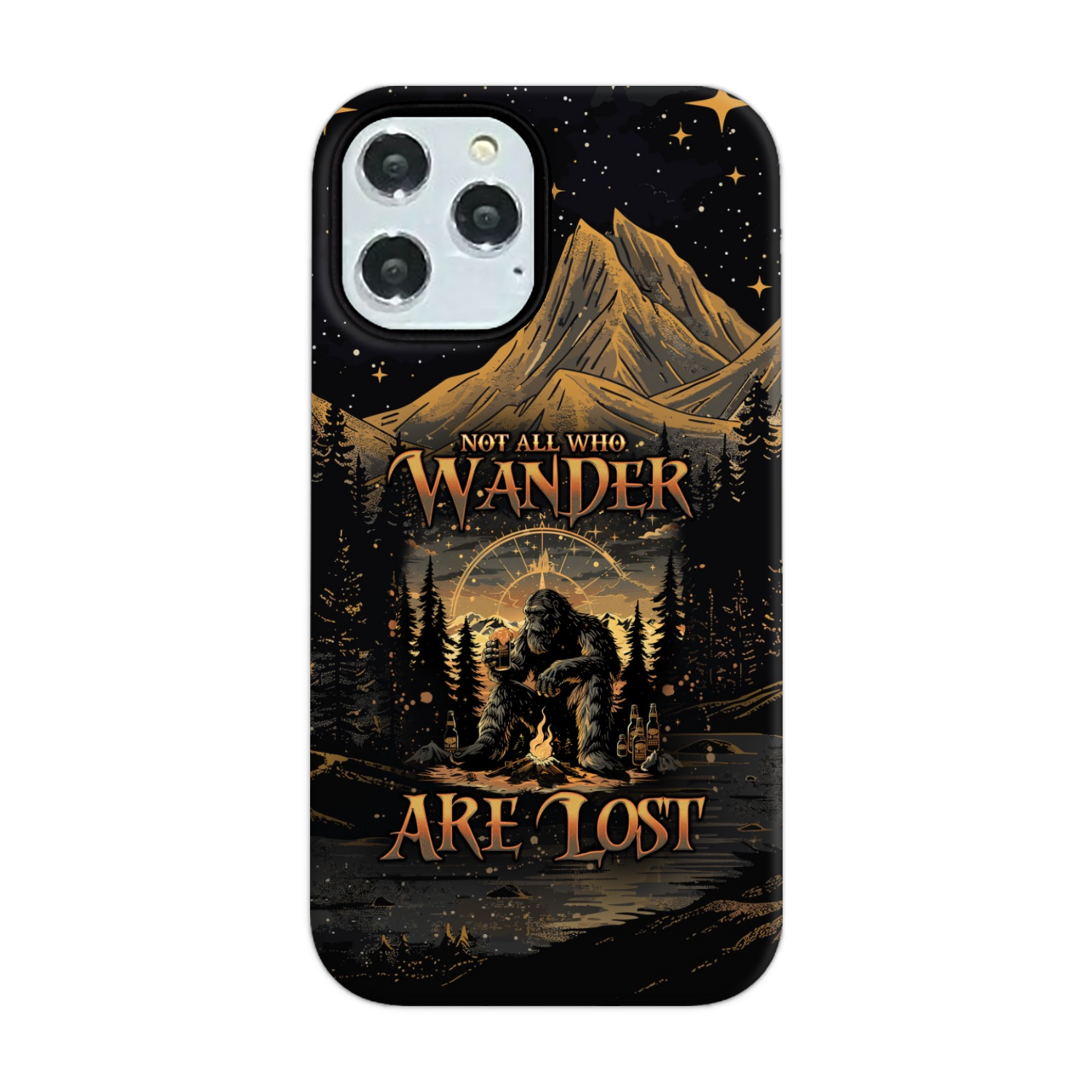 NOT ALL WHO WANDER ARE LOST BIGFOOT COMPASS PHONE CASE - TLNO2410243