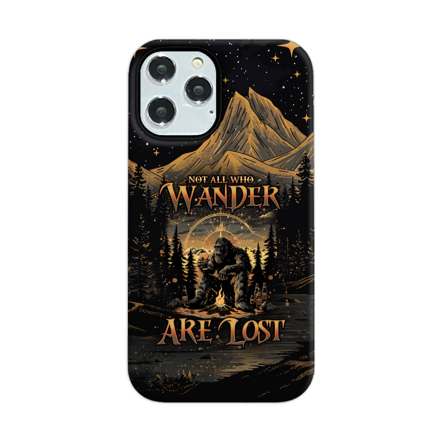 NOT ALL WHO WANDER ARE LOST BIGFOOT COMPASS PHONE CASE - TLNO2410243