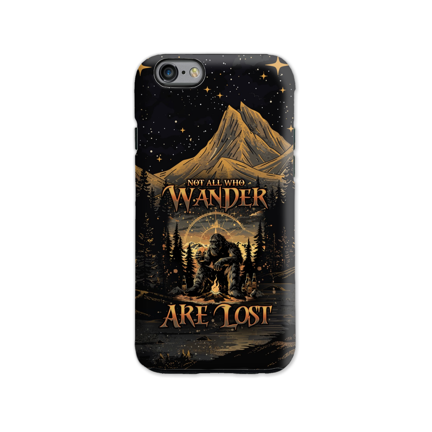 NOT ALL WHO WANDER ARE LOST BIGFOOT COMPASS PHONE CASE - TLNO2410243