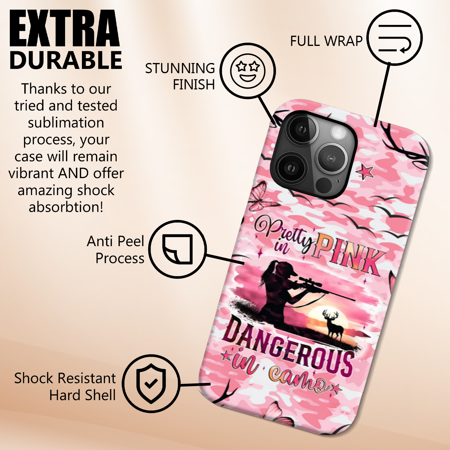 PRETTY IN PINK HUNTING PHONE CASE - TYQY0111241