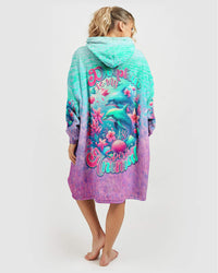 DOLPHIN IS MY SPIRIT ANIMAL SHERPA BLANKET HOODIE   - TLTR1311247