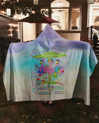 SANDY TOES SUNKISSED NOSE FLAMINGO SHERPA BLANKET HOODIE - YHHG1211241