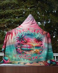 MEET ME AT MY HAPPY PLACE  SHERPA BLANKET HOODIE  - TLNT1411242