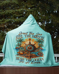 SMELL THE SEA FEEL THE BREEZE SHERPA BLANKET HOODIE - YHLN1211243
