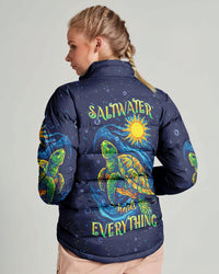 SALTWATER HEALS EVERYTHING TURTLE PUFFER JACKET  - TLPQ2711246