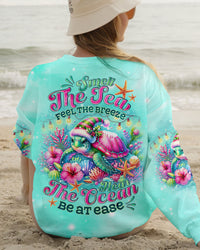 SMELL THE SEA FEEL THE BREEZE TURTLE CHRISTMAS ALL OVER PRINT - TLNO3110238