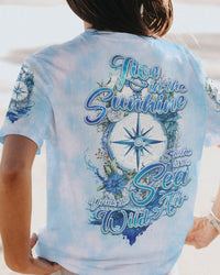 SWIM IN THE SEA BLUE TIE DYE ALL OVER PRINT - TYTD0905231