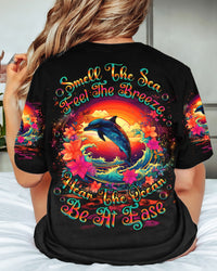 SMELL THE SEA FEEL THE BREEZE DOLPHIN ALL OVER PRINT - TLNO0709231