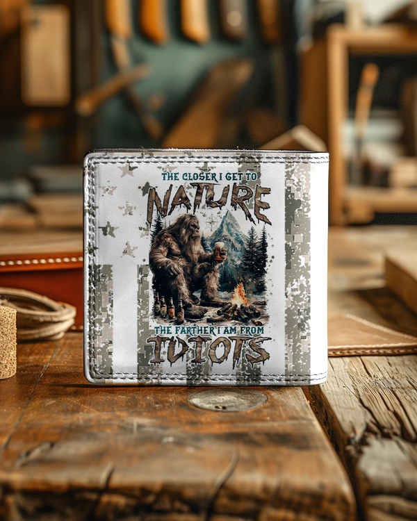 THE CLOSER I GET TO NATURE BIGFOOT LEATHER WALLET - TLNZ0308242